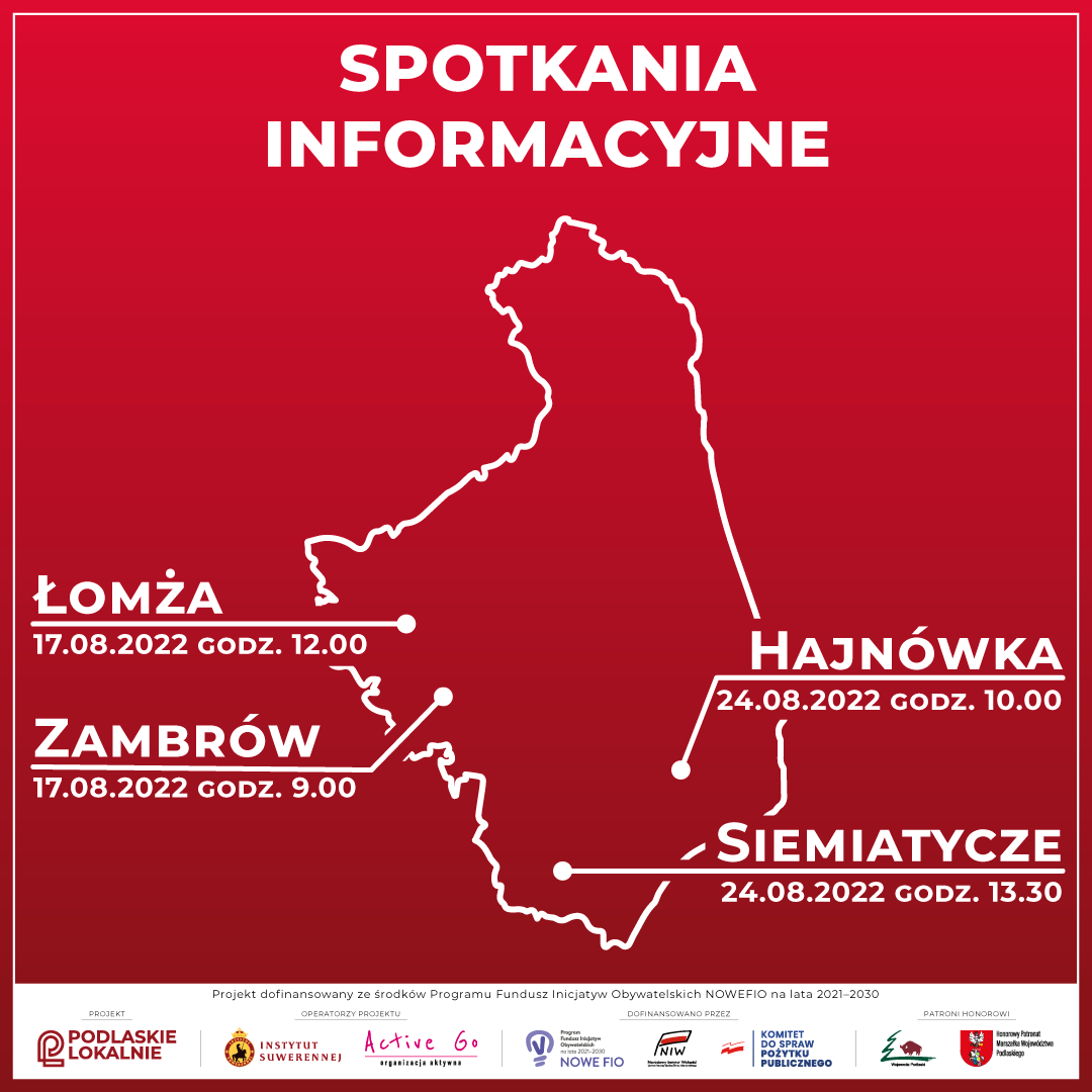 Podlaskie Lokalnie Mapa Spotkań Informacyjnych IL2 2022