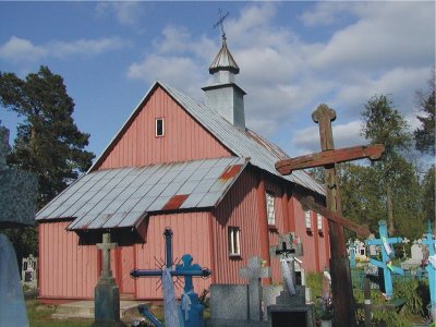 Cerkiew cmentarna w Łosince przed remontem