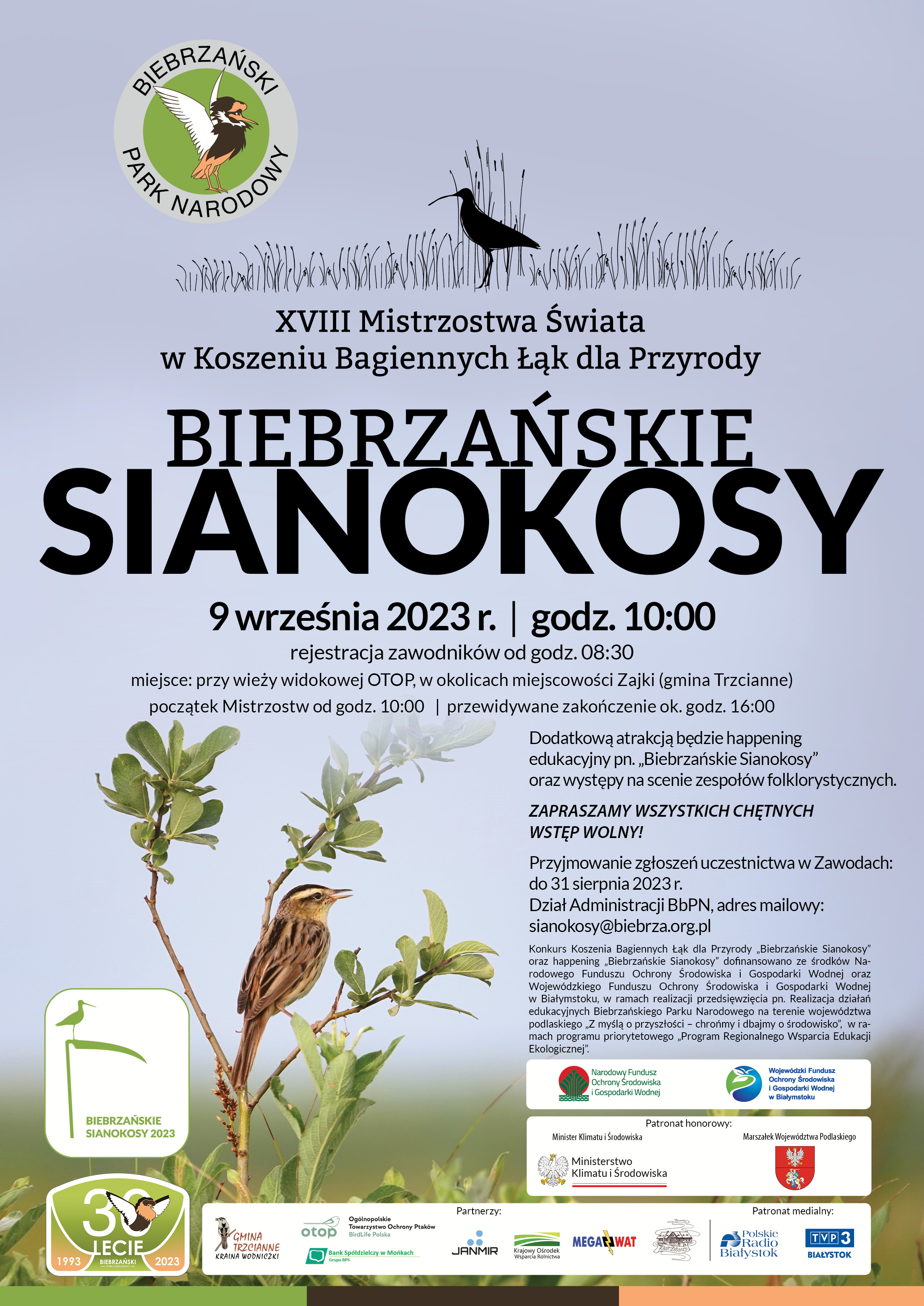 Plakat Biebrzańskie Sianokosy 9 wrzesnia 2023 